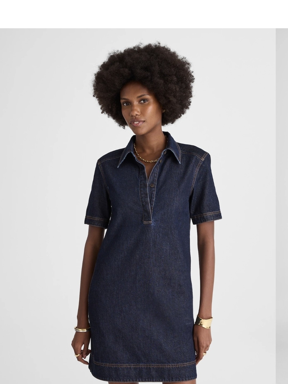 Madewell Denim Popover Mini Dress
